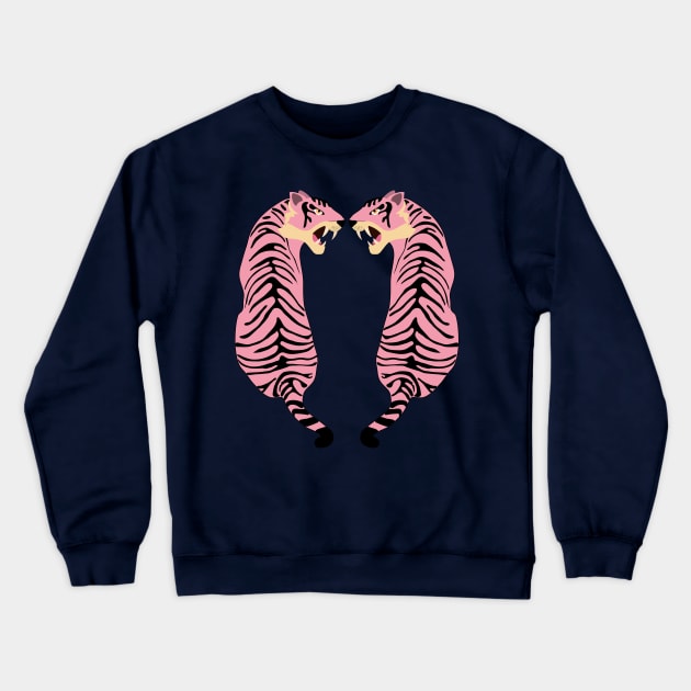 Pink tigers Crewneck Sweatshirt by grafart